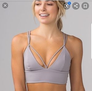 Lululemon Pushing Limits Bra (Dark Chrome)